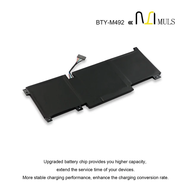 Alt view image 5 of 7 - BTY-M492 Laptop Battery for MSI WF66 WF76 11UI 11UJ Katana GF66 11UD 12UG 12UX GF76 11UE 12UD Crosshair 15 17 A11UCK A11UDK A11UEK Pulse GL66 GL76 11UDK 11UEK 11UCK Sword 15 A11U A11UD A11UE