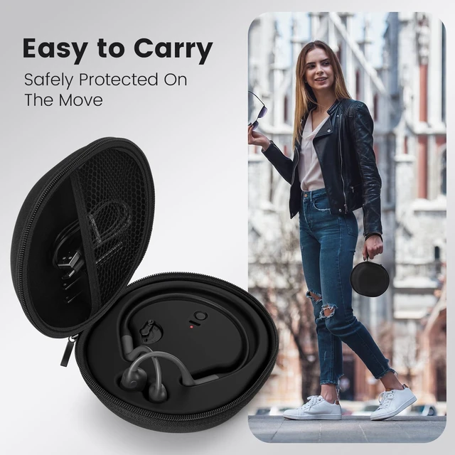 Alt view image 7 of 7 - Wireless Charging Case Compatible with Shokz Headphones, Portable Fast Charging Station Magnetic Charger Replacement Charger for OpenRun Pro (1st Gen), OpenRun, Open Swim Pro, Aeropex