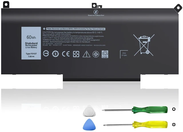 Main image of 60Wh F3YGT Laptop Battery Compatible with Dell Latitude 12 7000 7280 7290 13 7380 7390 P29S002 14 7480 7490 P73G002 E7480 E7280 E7290 DM3WC DM6WC 2X39G
