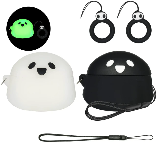 Main image of 2 Packs Cute Luminous Ghost Face for AirPods Pro 2nd Generation Case Cover 2022 Released Silicone Accessories Set Kit for AirPods Pro 2 Gen Charging Case, Cartoon 3D Funny for AirPod Pro 2 Case