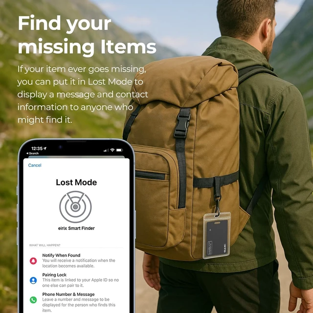 Alt view image 6 of 7 - Wallet Tracker Card, Ultra-Thin 1.7MM Rechargeable Finder, Works with Apple Find My (iOS Only), Item Locator for Luggage Tags, Passports, Phone, IP67 Waterproof, (2-Pack)
