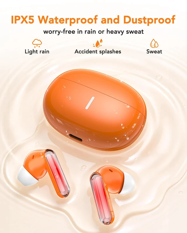Alt view image 7 of 7 - MS110 AI Translation Earbuds, Bluetooth Translator Earbuds with App, 40H Playtime with Charging Case, IPX5 Water-Resistant Wireless Earbuds for Travel, Meetings & Language Learning