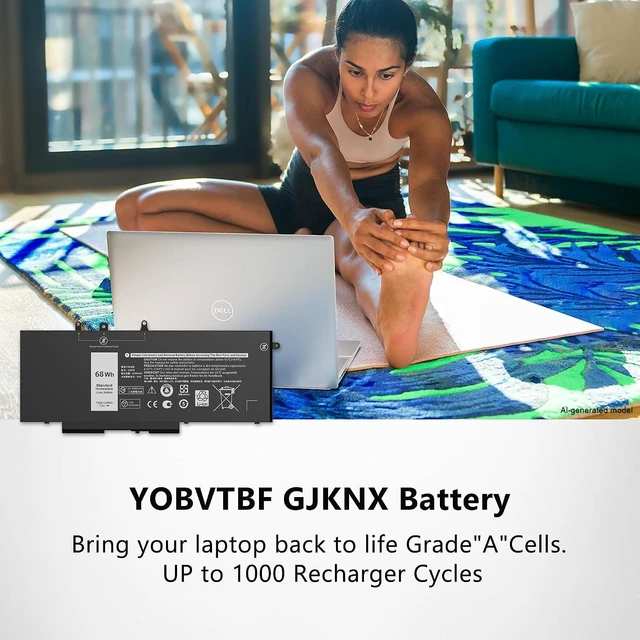 Alt view image 7 of 7 - GJKNX Laptop Battery Replacement for Dell Latitude 5480 5580 5280 5288 5488 5590 5591 5490 5491 5495 E5480 E5580 E5490 E5590 Precision 15 3520 3530 Series GD1JP 0GD1JP DY9NT 5YHR4 451-BBZG 68WH 7.6V