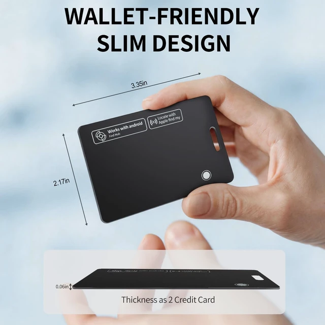 Alt view image 4 of 7 - 2 Pack Wallet Tracker Card for Apple & Android, Tracking Card for Backpacks IP67 Waterproof Rechargeable, 160ft Range, Tracking Card, Anti-Lost Locator for Luggage Backpack Travel, Wireless Charging