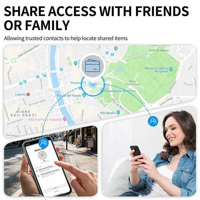 Alt view image 6 of 7 - 2 Pack Wallet Tracker Card for Apple & Android, Tracking Card for Backpacks IP67 Waterproof Rechargeable, 160ft Range, Tracking Card, Anti-Lost Locator for Luggage Backpack Travel, Wireless Charging