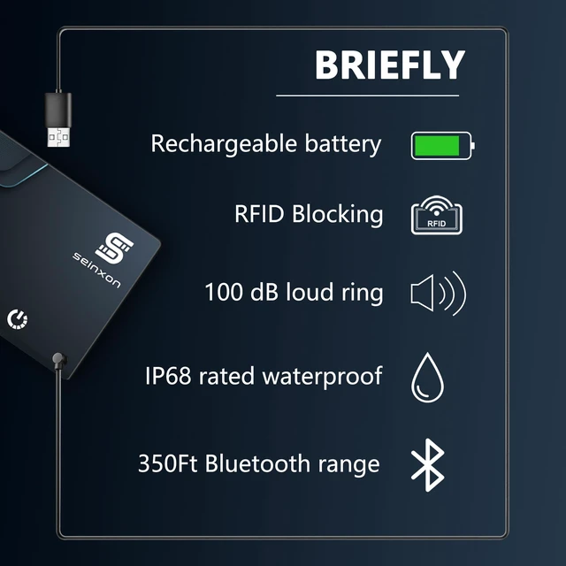 Alt view image 7 of 7 - Wallet Tracker (iOS Only) IP68 Thin Item Finder Card Luggage Located Bluetooth Works with Apple Find My APP & Network - Magnetic Charger (Slim)