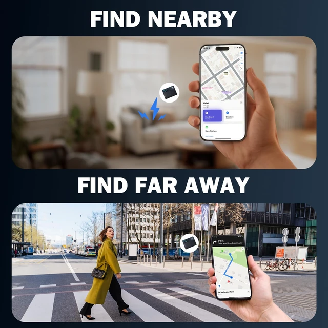 Alt view image 6 of 7 - Wallet Tracker (iOS Only) IP68 Thin Item Finder Card Luggage Located Bluetooth Works with Apple Find My APP & Network - Magnetic Charger (Slim)