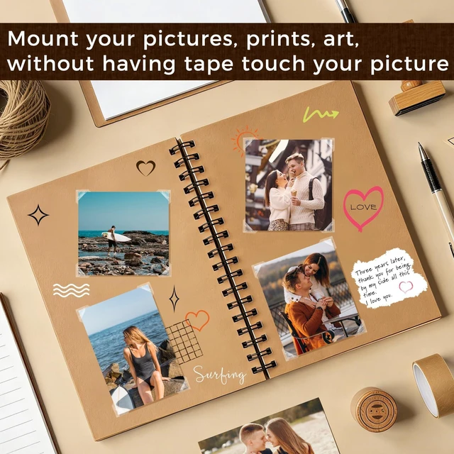 Alt view image 4 of 5 - Archival Polypropylene Photo Corners, 0.5 Inches, 240 PCS Acid-Free, Pressure Sensitive, Mounting for Pictures, Scrapbook, and Artwork