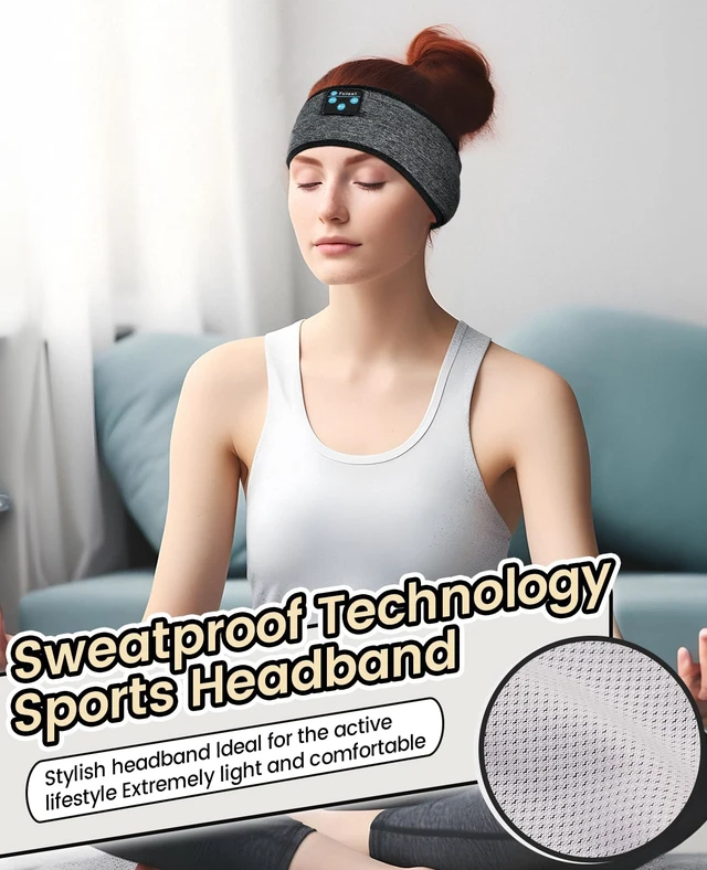 Alt view image 7 of 7 - Sleep Headphones Bluetooth Headband - Sleeping Headphones for Side Sleeper Reduce Snoring Disturbance for Sleeping, Sports, Tech/Birthday for Women Men Mom Dad