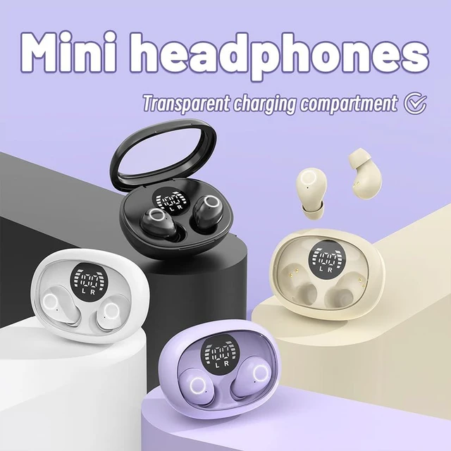 Alt view image 7 of 7 - Mini Invisible Sleep Wireless Bluetooth Headphones,Mini Invisible Silicone Sleep Earbuds for Side Sleepers,Invisible Headphones, Bluetooth Headset, for Music, Work, Study(White)