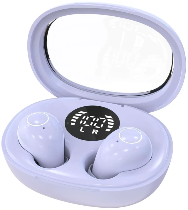 Main image of Mini Invisible Sleep Wireless Bluetooth Headphones,Mini Invisible Silicone Sleep Earbuds for Side Sleepers,Invisible Headphones, Bluetooth Headset, for Music, Work, Study (Purple)