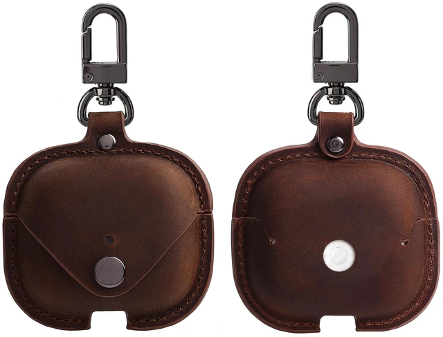 Alt view image 2 of 6 - Case Cover for Air Pods 3 (2021), Crazy Horse Cowhide Leather Case with Secure Snap-Fastener Compatible with Apple AirPods 3rd Generation Charging Case - Brown