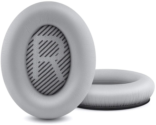 Main image of Professional Replacement Ear Pads for Bose QuietComfort 35 QC15 QC25 QC2 QC35/ Ae2 Ae2i Ae2w SoundTrue & SoundLink Over-Ear/Around-Ear Headphones/Soft Protein Leather (Silver)