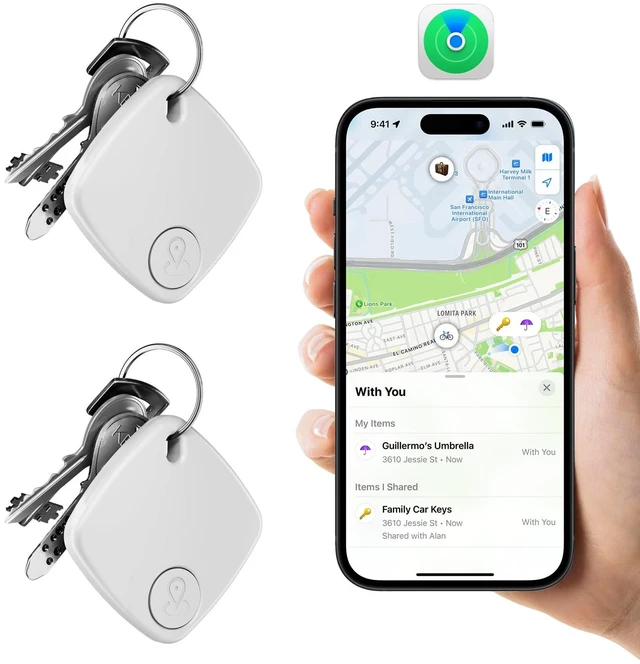 Main image of Android Compatible Smart Tracker Tag- Tracker Tags for Android Phones, Supports Google Find My Device, 2026 New Model (2, White)