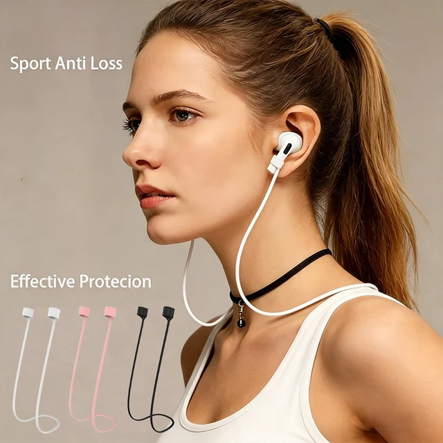 Alt view image 5 of 7 - (3 Straps + 6 Earhook+1 Lanyard) Ultra Strong Magnetic AirPods Straps,Anti-Lost Cord for 4rd Pro 1st 2nd 3rd AirPods 1st 2nd Silicone Sports Lanyard and Ear Hook (3white+3pink+3black+1gray)