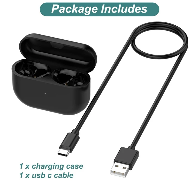 Alt view image 7 of 7 - Charging Case for Jabra Elite 8 Active Gen 2/1 Earbuds (Black) Replacement Charger Case Cover Cradle Dock for Jabra Elite 8 Earbuds