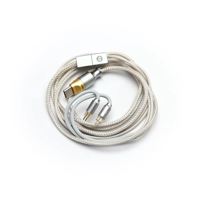 Alt view image 2 of 3 - HiFi M110C USB Interface Decoding Earphones Cable with MMCX and 2-Pin 0.78 Connector, Supports in-Line Controls and Mic (0.78 2Pin Connectors)