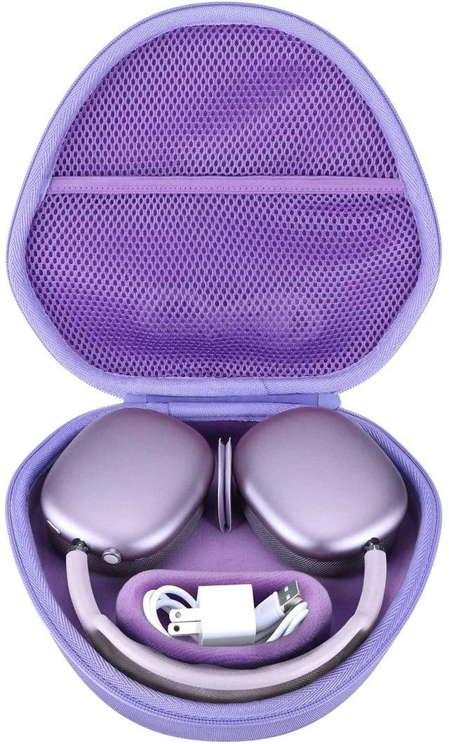 Main image of Hard Case Replacement for Apple Airpods Max Over-Ear Headphones Hard Shell Shockproof, Portable Headphone Storage, Mesh Bag Organizer, Lightweight Travel