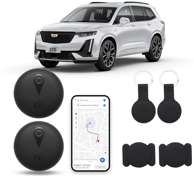 Main image of GPS Tracker for Vehicles, Real-Time Tracking, No Monthly Fee Tracker device for Vehicles, No SIM Card Needed, Works with iOS Find My, IP68 Waterproof, Magnetic GPS Locator(2PC)