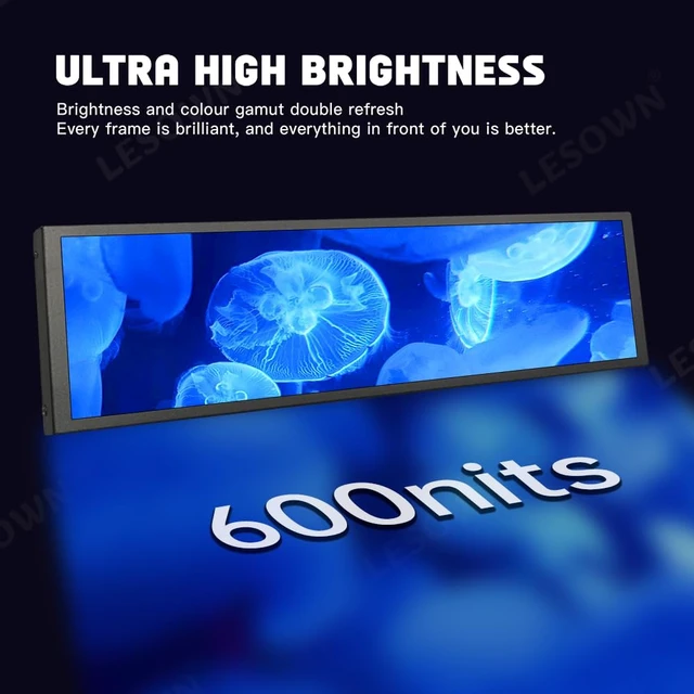 Alt view image 3 of 7 - 8.8 inch Stretched Bar Wide Touch Screen Monitor 480x1920 IPS Long bar LCD Display Secondary Screen PC Case for Windows Rpi4