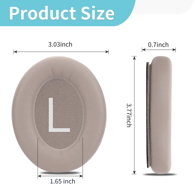 Alt view image 6 of 7 - QC45 Ear Cushions for Bose qc45/45 SE,Larger and Thicker(Sandstone)