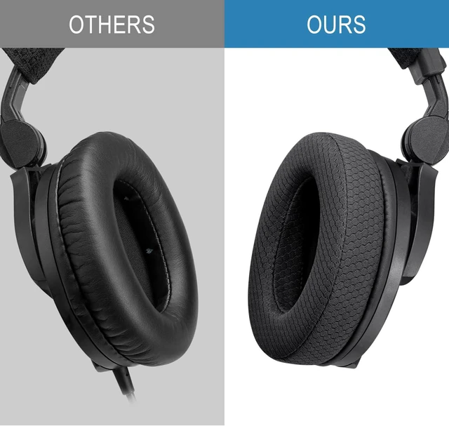 Alt view image 6 of 7 - Mesh Fabric Replacement Ear Pads for Sennheiser HD280 / HD280-Pro - Black Also for HD280-13 / HD281 / HMD280 / HMD280 Pro / HMD280-13 / HMD281 / HMD281 Pro, Cushions with Slow Rebound Memory Foam