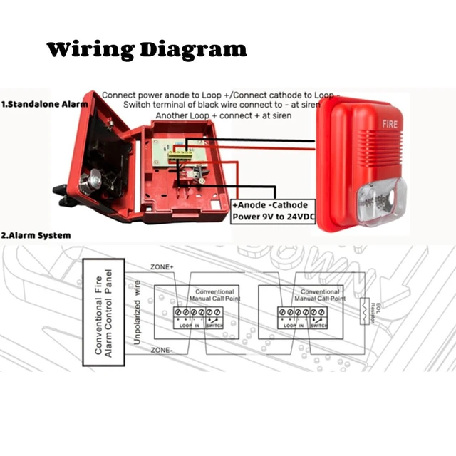 Alt view image 3 of 6 - Emergency Alarm Station with Key Conventional Dual Action Manual Call Point Pull Fire Alarm Panic Button SOS Switch for Alarm Siren or Panel