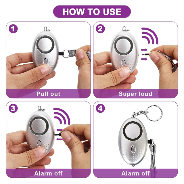 Alt view image 3 of 7 - 20 Pack Personal Alarms for Women, Keychain Sound Safety Alarm, Portable Personal Alarms Bulk for Travel & Home