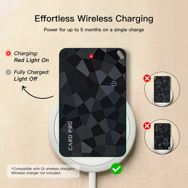 Alt view image 5 of 7 - 2026 MFi Certified Wallet Tracker Card Compatible with Apple Find My (iOS Only), Rechargeable Slim Card Finder for Wallets, Luggage, Passports, Thinnest Item Tracker for Purse, Backpack, Gifts