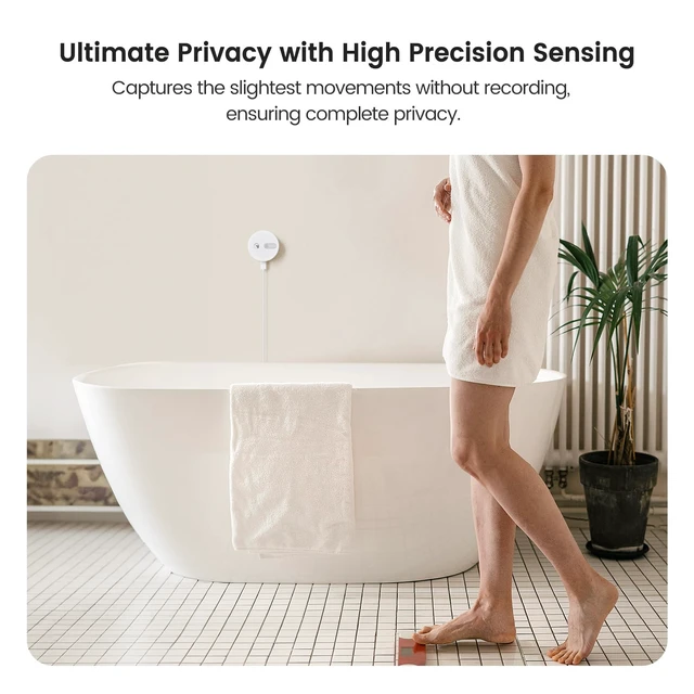 Alt view image 3 of 7 - WiFi Presence Sensor 1 Pack, 24G mmWave Radar Smart Motion Sensor Wired, Support Alexa/Google Home, Real-time Human Occupancy Sensor, No Hub Required