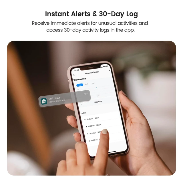 Alt view image 6 of 7 - WiFi Presence Sensor 1 Pack, 24G mmWave Radar Smart Motion Sensor Wired, Support Alexa/Google Home, Real-time Human Occupancy Sensor, No Hub Required