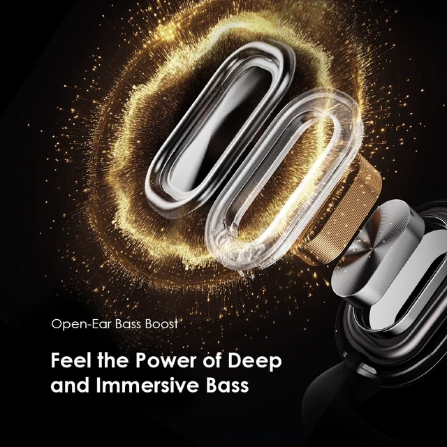 Alt view image 3 of 7 - Open Ear Sport Headphones Bass Boost Pedometer IPX5 OpenCirclet 2 Open-Ear Bass Boost Built-in Exercise Pedometer 2-Mic ENC HD Voice Calls Bluetooth 5.4 Dual Connection 16H Playtime Custom EQ