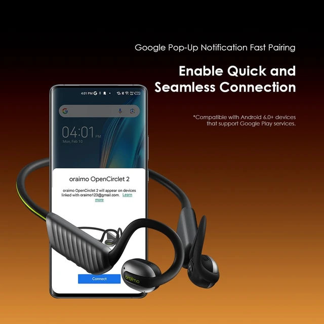 Alt view image 6 of 7 - Open Ear Sport Headphones Bass Boost Pedometer IPX5 OpenCirclet 2 Open-Ear Bass Boost Built-in Exercise Pedometer 2-Mic ENC HD Voice Calls Bluetooth 5.4 Dual Connection 16H Playtime Custom EQ