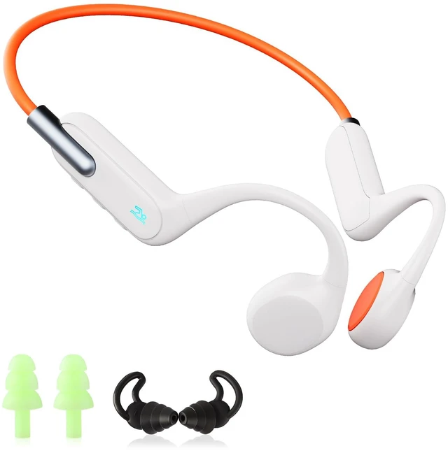 Main image of Bone Conduction Headphones, Waterproof Swimming Headphones, Open Ear Headphones Wireless Bluetooth 5.3, Built-in MP3 32G Memory, Underwater Headset for Swimming, Sports, Running, Cycling