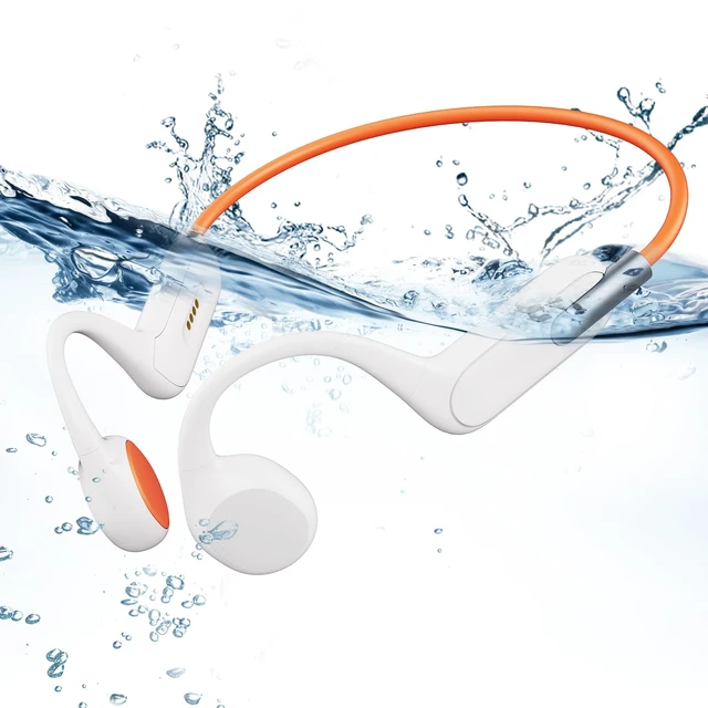 Alt view image 2 of 7 - Bone Conduction Headphones, Waterproof Swimming Headphones, Open Ear Headphones Wireless Bluetooth 5.3, Built-in MP3 32G Memory, Underwater Headset for Swimming, Sports, Running, Cycling