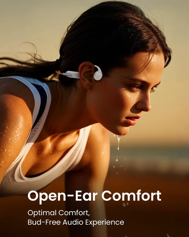 Alt view image 3 of 7 - Bone Conduction Headphones, Waterproof Swimming Headphones, Open Ear Headphones Wireless Bluetooth 5.3, Built-in MP3 32G Memory, Underwater Headset for Swimming, Sports, Running, Cycling