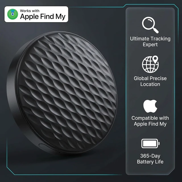 Alt view image 2 of 7 - Mini GPS Tracker for Vehicles No Subscription (iOS Only) - 4 Pack Car Tracker Tag with Audio, Hidden Tracking Device Work with Find My for Kids, Dogs, Key, Luggage
