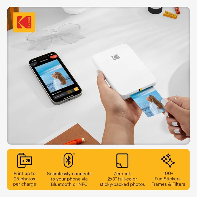 Alt view image 2 of 7 - Step Slim Instant Mobile Photo Printer - Kit: 20 Pack Zink Paper, Case, Photo Album, Markers, Sticker Sets