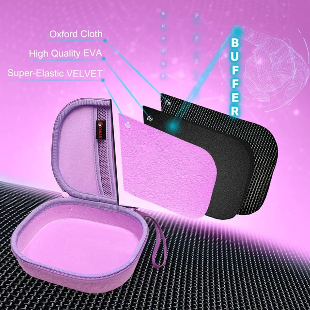 Alt view image 6 of 7 - Hard Case for Bose QuietComfort, QC Ultra, QC 45, QC 35, QC45 SE, QC SE or Skullcandy Crusher Evo, Hesh ANC, Hesh Evo, Crusher ANC 2, Crusher, Riff 2 Noise HeadphonesOuter Purple+Inner Purple