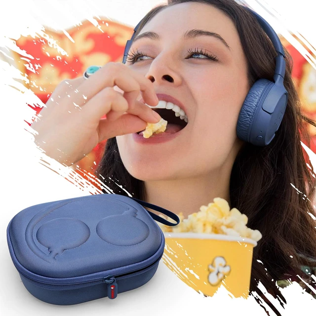Alt view image 5 of 6 - Case for JBL Tune 530BT/520BT/510BT/680NC/670NC/660NC Etc Headphone, Blue Hard Carrying Travel Case for JBL Live 670NC/770N/780NC/Live 460NC/T450BT On-Ear Headphones