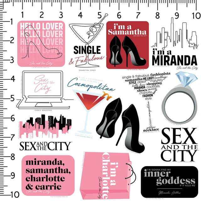 Alt view image 2 of 6 - Sex and the City 100 Sticker Pack Waterproof Vinyl Decals Officially Licensed Sex and the City Stickers Great for Water Bottles, Skateboards, Luggage, Laptops, Bumpers & Cars