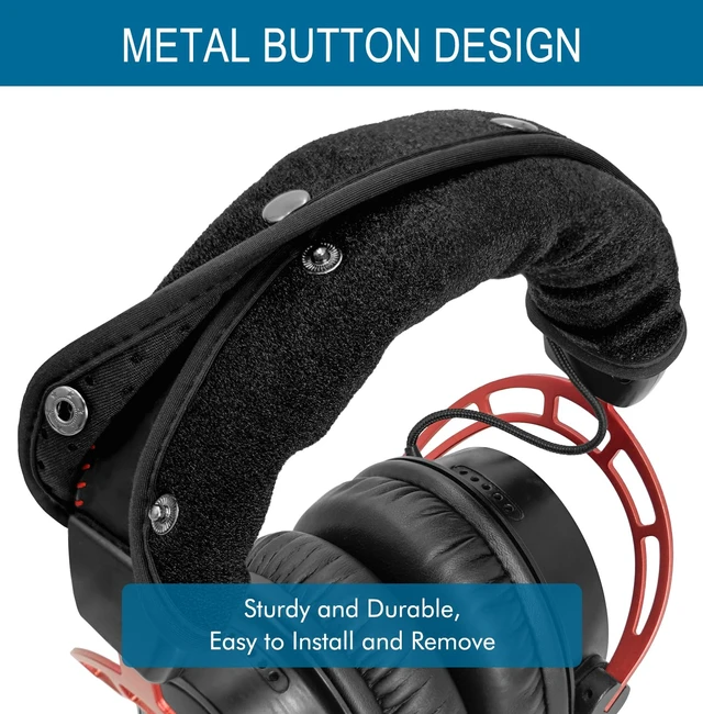 Alt view image 3 of 7 - Replacement Headphone Headband Cover for HyperX Cloud & Alpha,Cloud 1/2/3/Pro,Cloud X/Core,Flight,Stinger Gaming Headset,Headband Cushion Easy Installation No Tool Needed-Velvet Black