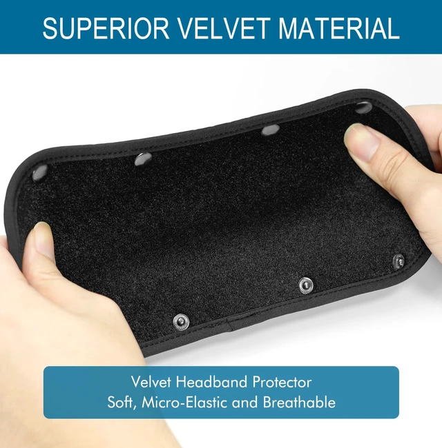 Alt view image 5 of 7 - Replacement Headphone Headband Cover for HyperX Cloud & Alpha,Cloud 1/2/3/Pro,Cloud X/Core,Flight,Stinger Gaming Headset,Headband Cushion Easy Installation No Tool Needed-Velvet Black