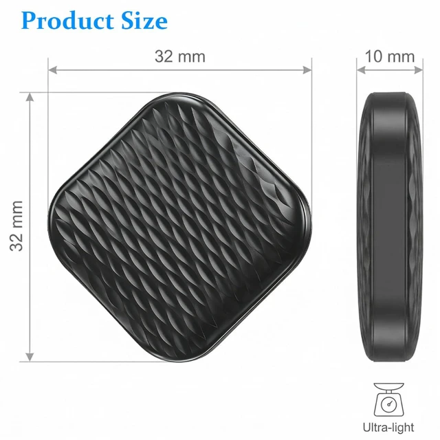 Alt view image 7 of 7 - Mini GPS Tracker for Vehicles No Subscription, iOS Only, 2 Pack Hidden Tracking Device, Car Tracker Work with Apple Find My, Vehicle Tracker with Audio for Kids, Dogs, Key, Luggage