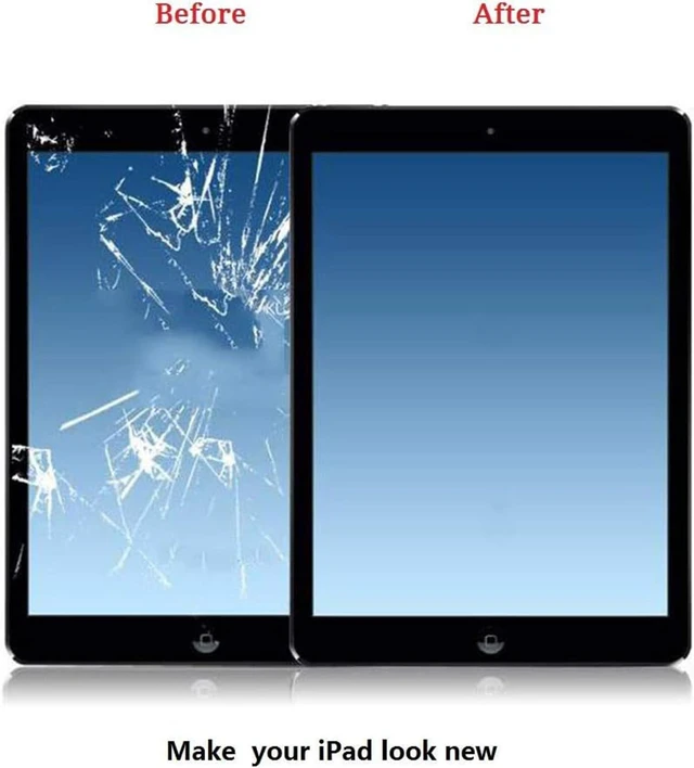Alt view image 7 of 7 - White Touch Screen Digitizer Repair Kit for iPad 9.7" 2018 iPad 6 6th Gen A1893 A1954 Front Glass Replacement (Without Home Button,not Include LCD) + Tools