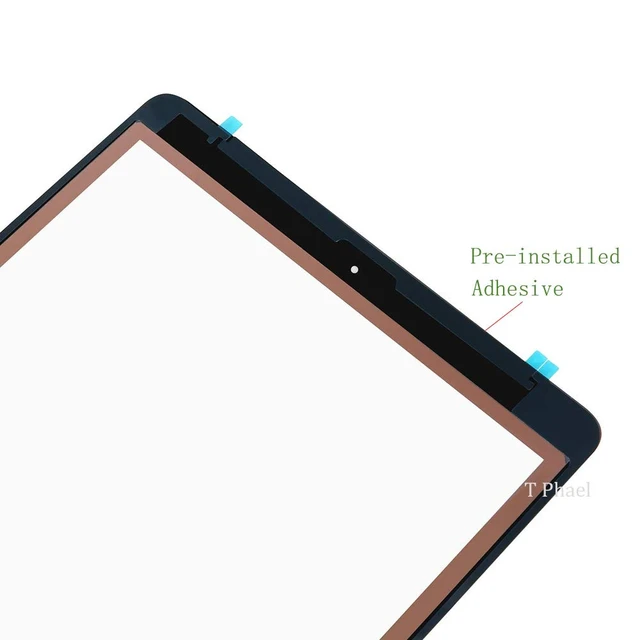 Alt view image 3 of 6 - Black Touch Screen Digitizer Repair Kit for iPad 9.7" 2018 iPad 6 6th Gen A1893 A1954 Front Glass Replacement (Without Home Button,not Include LCD) +Pre-Installed Adhesive + Tools