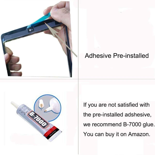 Alt view image 4 of 6 - Black Touch Screen Digitizer Repair Kit for iPad 9.7" 2018 iPad 6 6th Gen A1893 A1954 Front Glass Replacement (Without Home Button,not Include LCD) +Pre-Installed Adhesive + Tools