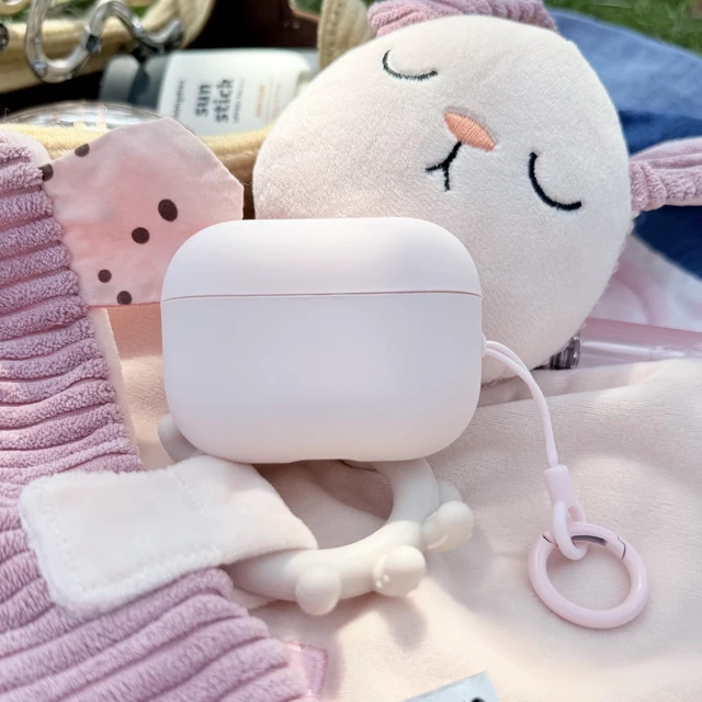 Alt view image 4 of 6 - Liquid Silicone Case for AirPods Pro 2(2023/2022), Triple Layer Hybrid Protective Hard Case Shockproof Cover Compatible with AirPods Pro 2nd Generation (Pink)