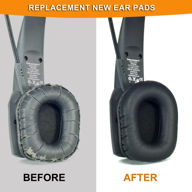 Alt view image 4 of 7 - Earpads for BlueParrott B450-XT B450XT S450-XT Headset B450-XT Mod Kit Ear Pads + Mic Foam for BlueParrott B450-XT B450XT S450-XT Headset,Softer Leather Noise Cancelling Foam
