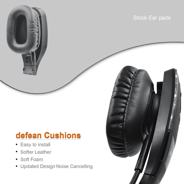 Alt view image 7 of 7 - Earpads for BlueParrott B450-XT B450XT S450-XT Headset B450-XT Mod Kit Ear Pads + Mic Foam for BlueParrott B450-XT B450XT S450-XT Headset,Softer Leather Noise Cancelling Foam